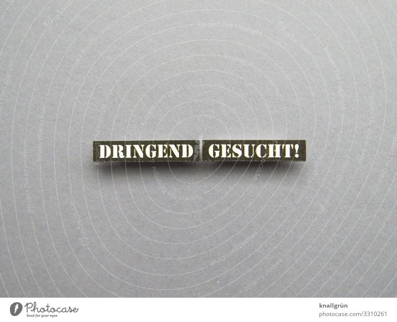 Dringend gesucht! dringend Suche verloren finden Buchstaben Wort Satz Sprache Schriftzeichen Lateinisches Alphabet Letter Typographie Text Kommunikation