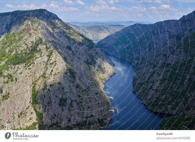 Sil canions von oben schön Ferien & Urlaub & Reisen Tourismus Sommer Berge u. Gebirge Umwelt Natur Landschaft Himmel Park Wald Felsen Schlucht Fluss natürlich