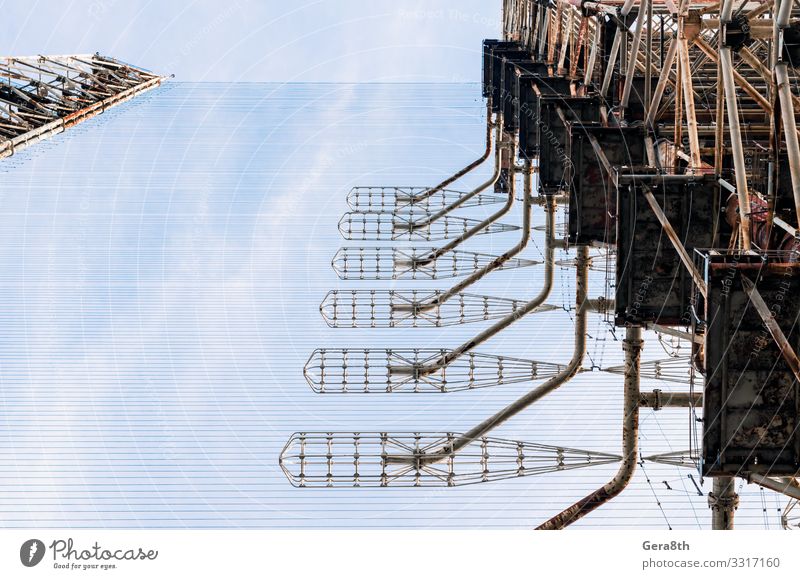 alte geheime Armee sowjetischen Radar gegen den Himmel in Tschernobyl Design Ferien & Urlaub & Reisen Tourismus Ausflug Wolken Herbst Antenne Metall Linie