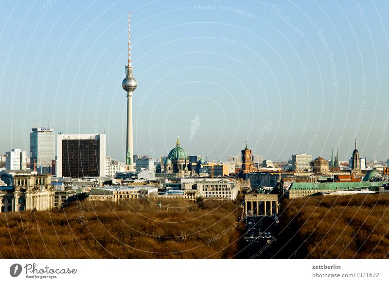 Skyline Berlin Richtung Osten Großstadt Deutschland Ferne Hauptstadt Horizont Ferien & Urlaub & Reisen Reisefotografie Stadt Tourismus Stadtleben Überblick