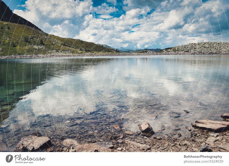 Berglandschaft mit See (Österreich) Ferien & Urlaub & Reisen Tourismus Ausflug Ferne Freiheit Sommer Sommerurlaub Berge u. Gebirge wandern Umwelt Natur