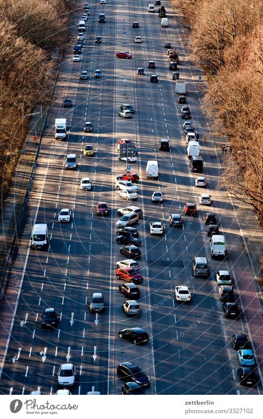 Straße des 17. Juni nach Westen Berlin Großstadt Deutschland Ferne Hauptstadt Ferien & Urlaub & Reisen Reisefotografie Stadt Tourismus Stadtleben überblicken