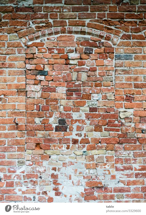 Stein um Stein... Haus Handwerker Baustelle Dorf Kleinstadt Burg oder Schloss Ruine Bauwerk Gebäude Architektur Stall Scheune Fenster Mauer Wand Fassade Beton