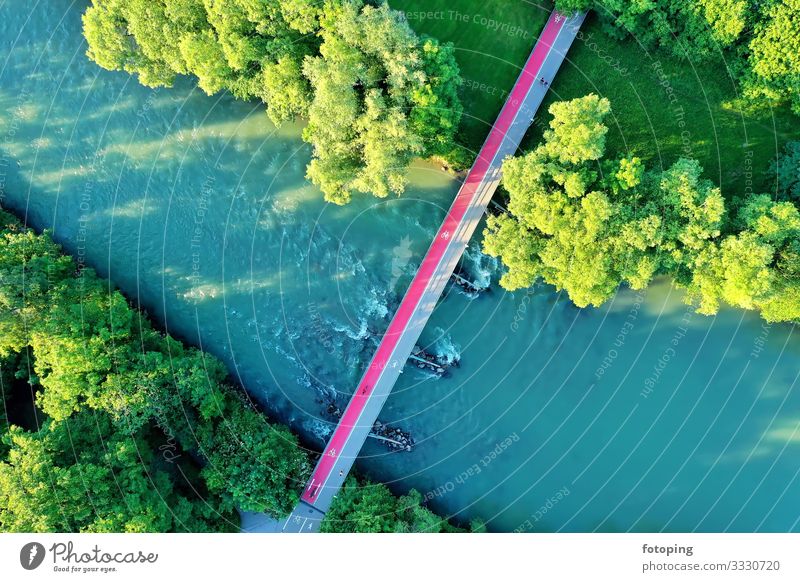 Kempten Tourismus Ausflug Ferne Sightseeing Städtereise Wasser Baum Fluss Stadt Altstadt Brücke Architektur Sehenswürdigkeit Wahrzeichen Denkmal historisch oben