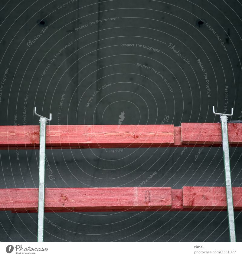 Bretter für die Welt | Rausfallsicherung sicherheit geländer gebäude perspektive architektur linien parallel metall stein zink absperrung absicherung baustelle