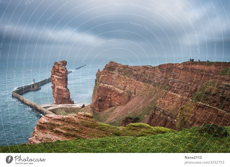 Helgoland die lange Anna dielangeanna Felsen Nordsee insel nordseeinsel Außenaufnahme Himmel wolken feuchter Landschaft Küste