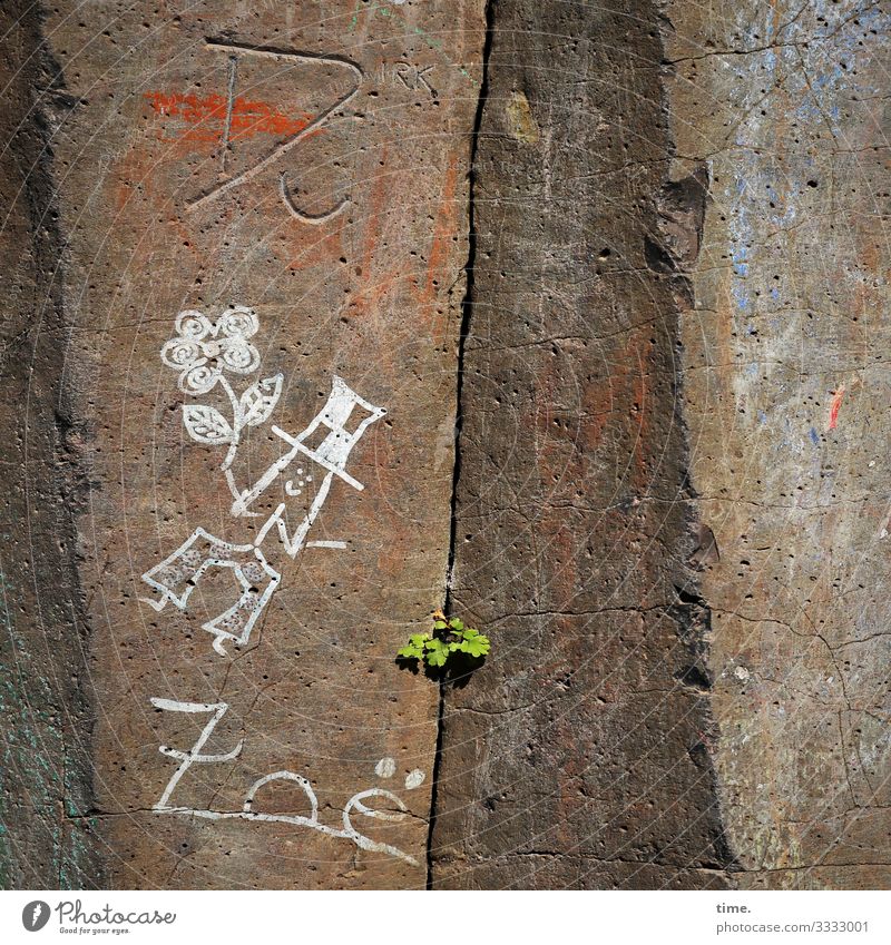 Tanzende Frau mit Hut und Blume von Zoë Erwachsene 1 Mensch Kunst Gemälde Zeichnung Schönes Wetter Pflanze Felsen Hose Furche Spalte Stein Zeichen