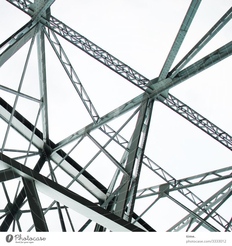 Halswirbelsäulentraining (33) Himmel Dresden Brücke Bauwerk Architektur Sehenswürdigkeit Wahrzeichen Metall Stahl hoch rebellisch Kraft Zusammensein Leben