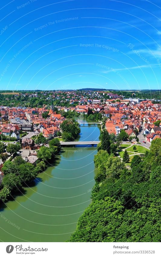 Rottenburg am Neckar schön Tourismus Ausflug Ferne Sightseeing Städtereise Sommer Sonne Wetter Stadt Altstadt Brücke Architektur Sehenswürdigkeit Wahrzeichen