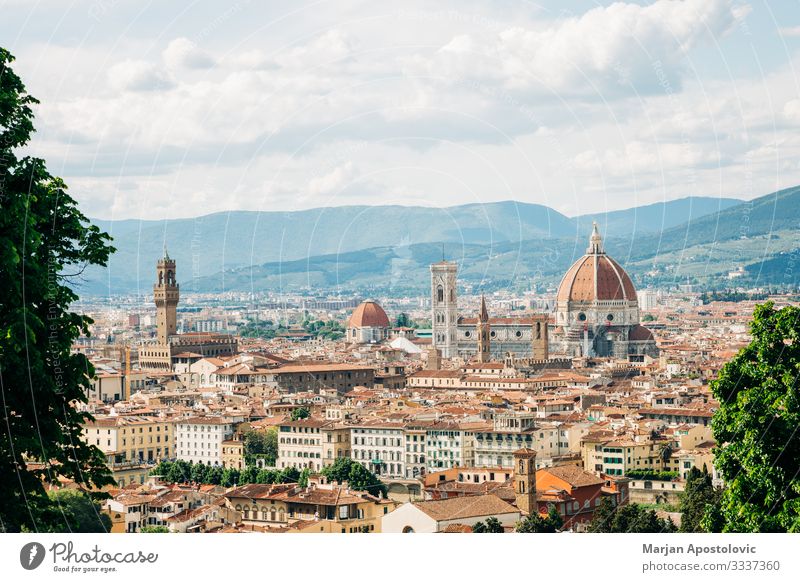 Panoramablick auf das Stadtbild von Florenz, Italien Ferien & Urlaub & Reisen Tourismus Ausflug Sightseeing Städtereise Kunst Architektur Toskana Europa Skyline