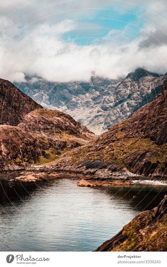 Loch Coruisk auf Isle of Skye Ferien & Urlaub & Reisen Tourismus Ausflug Abenteuer Ferne Freiheit Berge u. Gebirge wandern Umwelt Natur Landschaft Pflanze Tier