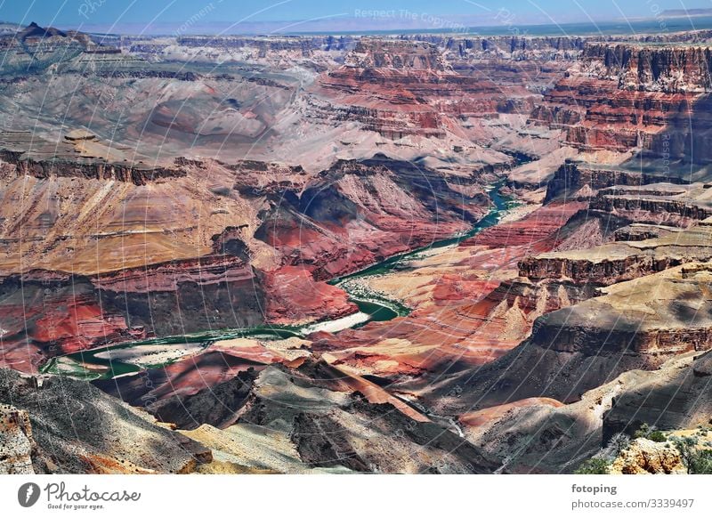 Grand Canyon schön Tourismus Ausflug Abenteuer Sommer Sonne Natur Landschaft Sand Luft Wolken Wetter Nebel Felsen Schlucht Wüste Sehenswürdigkeit Wahrzeichen