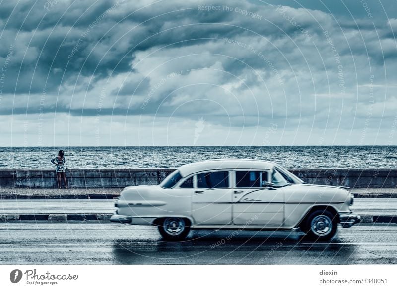 Malecón Ferien & Urlaub & Reisen Tourismus Sightseeing Städtereise Umwelt Himmel Wolken Gewitterwolken Wetter schlechtes Wetter Unwetter Regen Küste Havanna