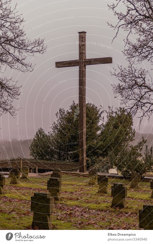 Gedenken Denkmal Traurigkeit wandern authentisch dunkel Gefühle Ehre Tapferkeit loyal friedlich Todesangst Verzweiflung Trauer Mariawald Eifel Farbfoto