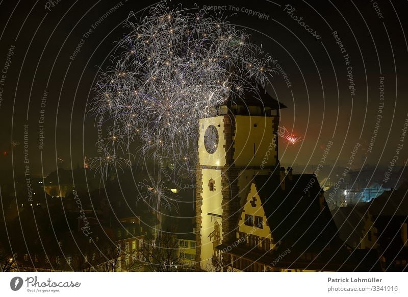 Jahreswechsel Ferien & Urlaub & Reisen Feste & Feiern Silvester u. Neujahr Umwelt Landschaft Nachthimmel Winter Klima Klimawandel Freiburg im Breisgau