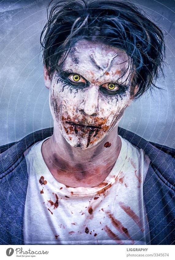 Halloween Make-up Alkohol Kosmetik Lippenstift Nachtleben Party Musik Mensch maskulin Kopf Haare & Frisuren Gesicht Auge 1 Aggression außergewöhnlich verrückt