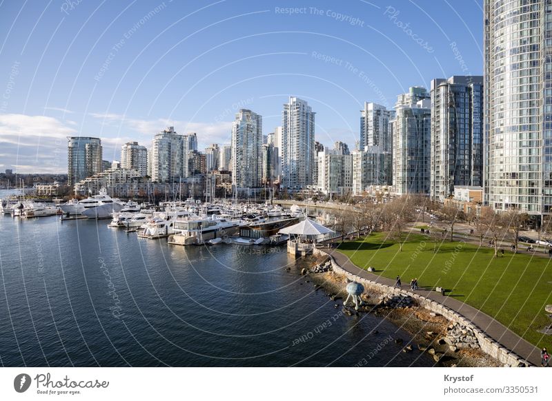 Vancouver Innenstadt Umwelt Himmel Wolkenloser Himmel Sonne Wetter Hauptstadt Stadtzentrum Stimmung Kanada Großstadt Farbfoto Außenaufnahme Menschenleer Tag