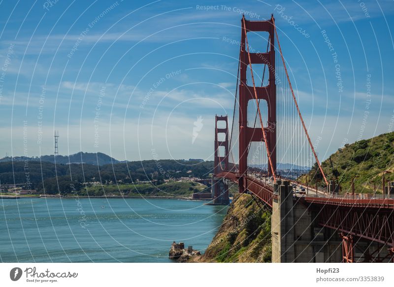 Golden Gate Bridge Wasser Frühling Sommer Küste Bucht Meer Stadt Brücke "Golden Gate Bridge," San Francisco San Francisco Bay Arbeit & Erwerbstätigkeit