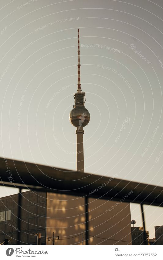 berlin Berlin Berliner Fernsehturm Alexanderplatz Architektur Turm Wahrzeichen Hauptstadt Himmel Denkmal Berlin-Mitte Kugel Deutschland Tourismus