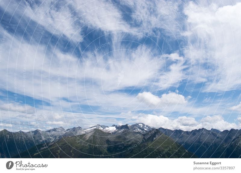 Blick von der Schlossalm ruhig Ferien & Urlaub & Reisen Ferne Freiheit Sommer Schnee Berge u. Gebirge wandern Klettern Bergsteigen Umwelt Natur Landschaft