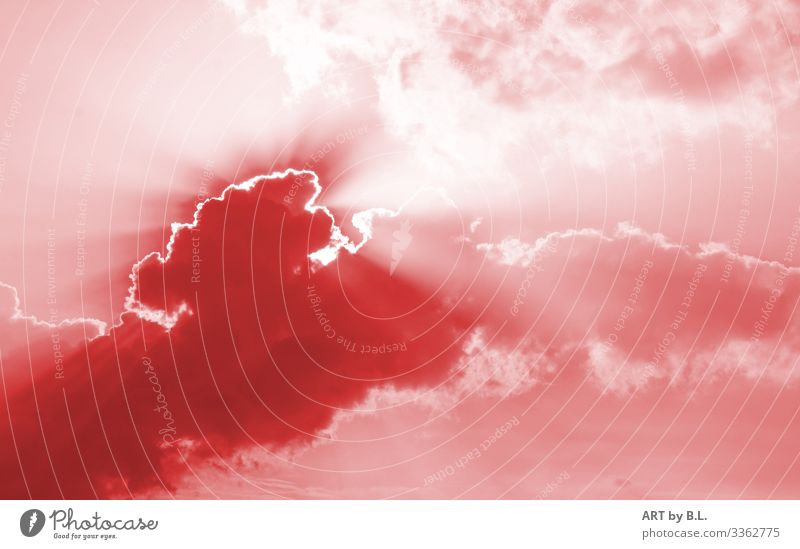 Himmel Umwelt Natur nur Himmel Wolken Gewitterwolken Sonne Sonnenaufgang Sonnenuntergang Klima Wetter Schönes Wetter schlechtes Wetter Regen braun grau rot weiß