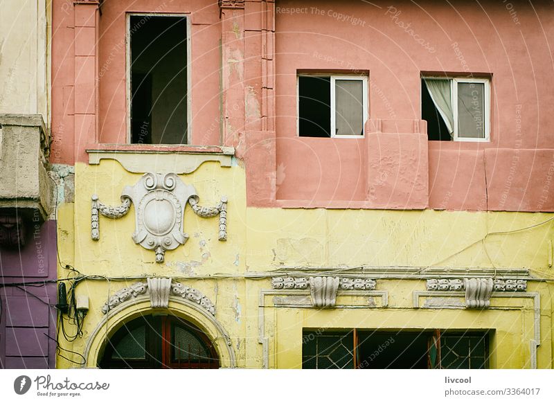 altes gebäude, havanna - kuba Lifestyle Leben Ferien & Urlaub & Reisen Tourismus Ausflug Insel Haus Dekoration & Verzierung Kunst Architektur Kultur Kleinstadt