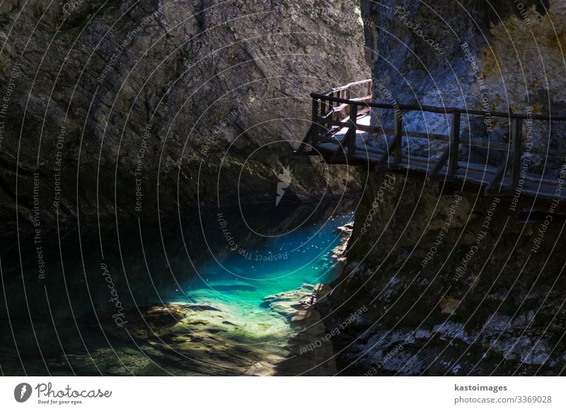 Die fabelhafte Vintgar-Schlucht in Slowenien in der Nähe des Bleder Sees schön Ferien & Urlaub & Reisen Tourismus Sommer Sonne Umwelt Natur Landschaft Park Wald