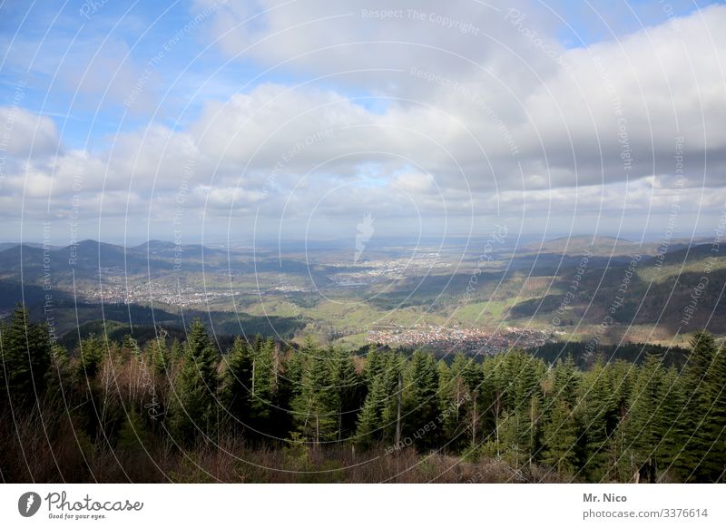 Teufelsmühle Ferien & Urlaub & Reisen Tourismus Ausflug Berge u. Gebirge wandern Natur Landschaft Himmel Wolken Horizont Baum Wald Hügel Gaggenau Umwelt Ferne