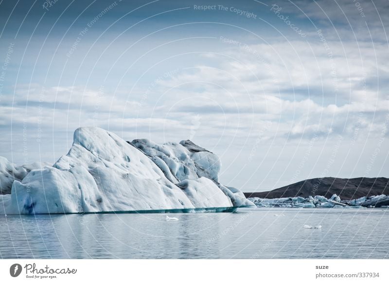 Verschollen Ferien & Urlaub & Reisen Meer Winter Umwelt Natur Landschaft Urelemente Wasser Himmel Wolken Horizont Klima Klimawandel Eis Frost außergewöhnlich