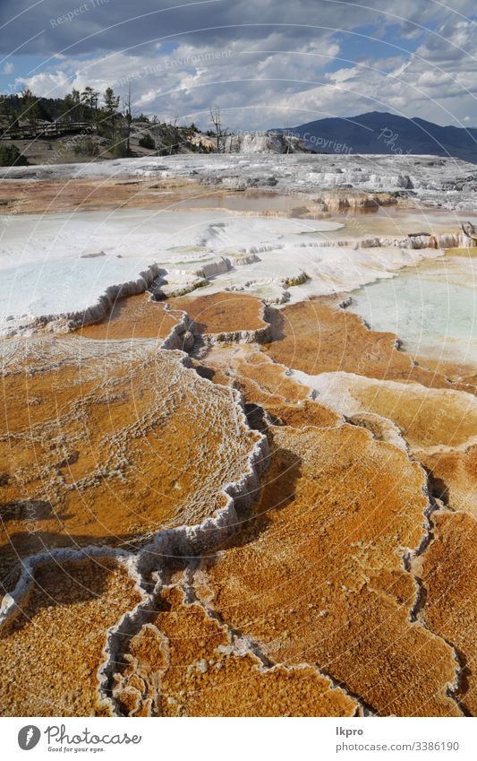 yellowstone nationalpark die natur Wyoming Wunder Feiertag Szene heiß Ausflugsziel Ruhm Landschaft treu Berge u. Gebirge amerika Ansicht reisen Wasser Natur