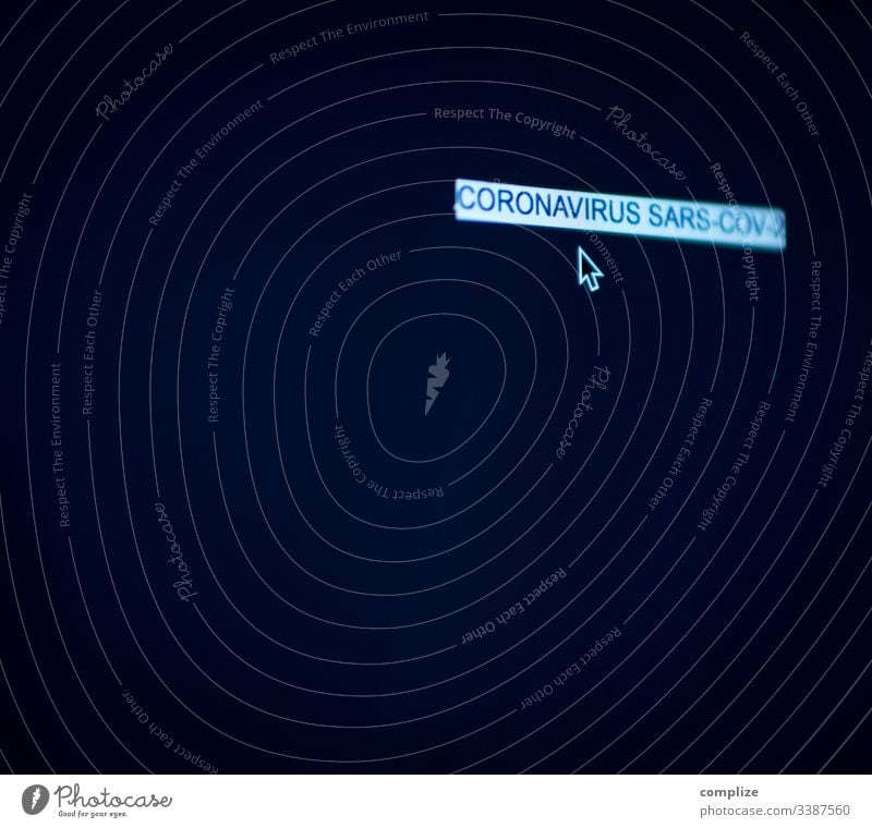 Coronavirus Computer Screen Text computer Virus sars corona Medizin Arzt ansteckungsgefahr anstecken Schutz Schutzmaske bildhintergrund Fragen Information