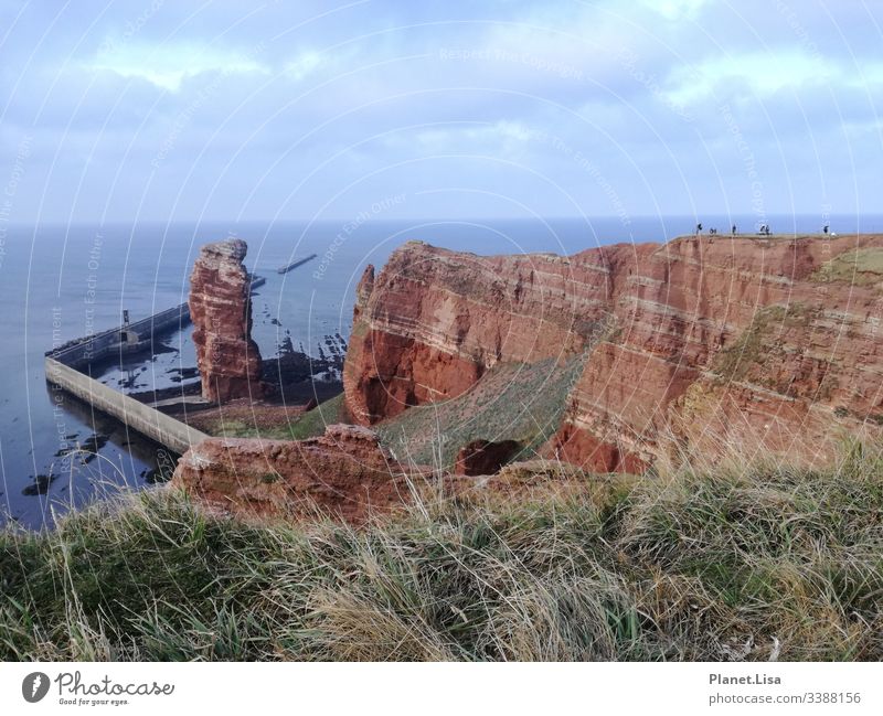 Lange Anna - Helgoland - Küste Insel Meer Nordsee Hochsee Farbfoto Außenaufnahme Landschaft Deutschland Natur Naturwunder Düne Himmel Herbst Urlaubsort Umwelt