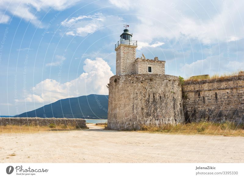 Schloss Agia Mavra (Santa Maura) in Lefkas Festung Burg oder Schloss Licht historisch Architektur Himmel Ferien & Urlaub & Reisen Landschaft Gebäude