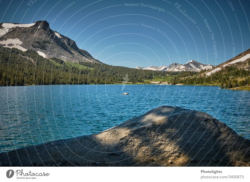 Tioga Pass - Yosemite NP - See Außenaufnahme Berge u. Gebirge blau Schönes Wetter Himmel Farbe Klettern Natur Farbfoto USA Inspiration einzigartig Idylle