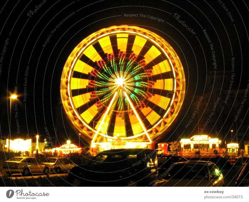 Treppeneffekt Riesenrad Nacht Langzeitbelichtung Freizeit & Hobby