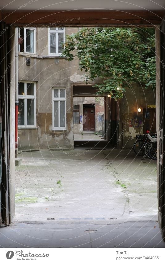 Berlin Prenzlauer Berg Außenaufnahme Stadt Stadtzentrum Hauptstadt Altstadt Menschenleer Tag Farbfoto Haus Fenster Häusliches Leben Hinterhof Gebäude Bauwerk