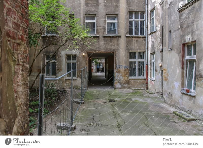 Hinterhof Berlin Prenzlauer Berg Außenaufnahme Haus Menschenleer Altstadt Tag Hauptstadt Fenster Farbfoto Häusliches Leben Gebäude Bauwerk Wand Fassade Mauer