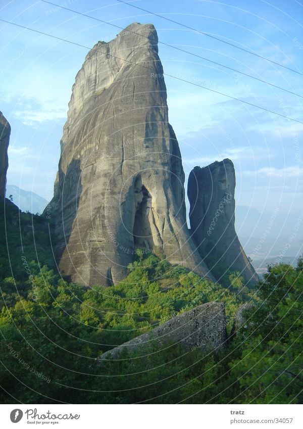 Meteorafelsen Griechenland Granit Wald Ferien & Urlaub & Reisen Berge u. Gebirge Felsen meteorafelsen Bruchstück