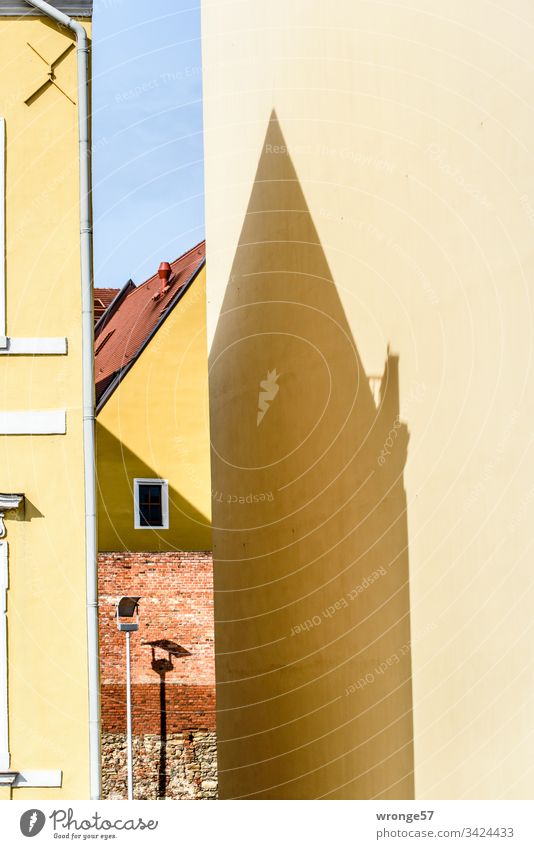 Magdeburger Fassaden am Fürstenwall Giebel Gebäude Farbfoto Stadt Außenaufnahme Menschenleer Architektur Mauer Wand Fenster mehrfarbig Haus Bauwerk Himmel