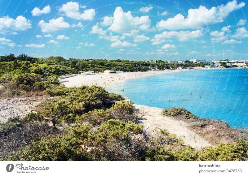 Torre dell'Orso-Ufer im September Strand Küstenlinie torre dell'orso adriatisch MEER Apulien Kristallwasser Europa Italien Provinz Lecce melendugno Salento