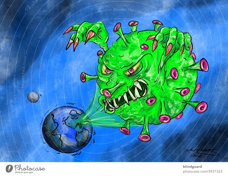 Corona – Das Virus, das die Welt bedroht. pandemie coronavirus krankheit grippe influenza tod tot gefahr ansteckung mutation Seuche Infektionsgefahr Krankheit