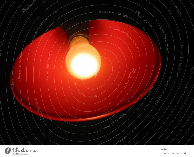 Red Lamp Lampe Licht Häusliches Leben Regenschirm