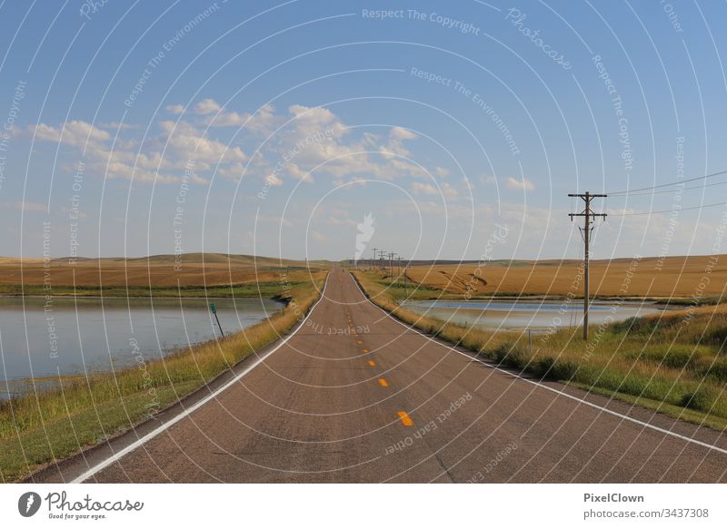 Weite Landschaft in Montana Ferien & Urlaub & Reisen Natur USA Amerika Farbfoto Freiheit