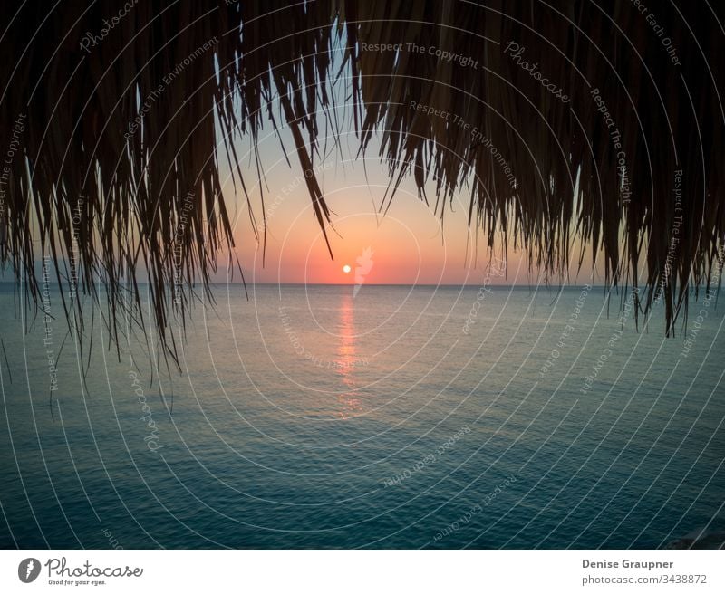 Sonnenuntergang auf Curacao curacao Karibik Küste Meer Strand Antillen MEER Wasser tropisch Insel holländisch Niederlande Abend Nacht Bucht blau Morgendämmerung