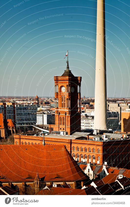 Zentrum Ostberlin außen deutschland ferne frühjahr frühling hauptstadt haus horizont innenstdt licht nikolaiviertel panorama schatten skyline sonne urban