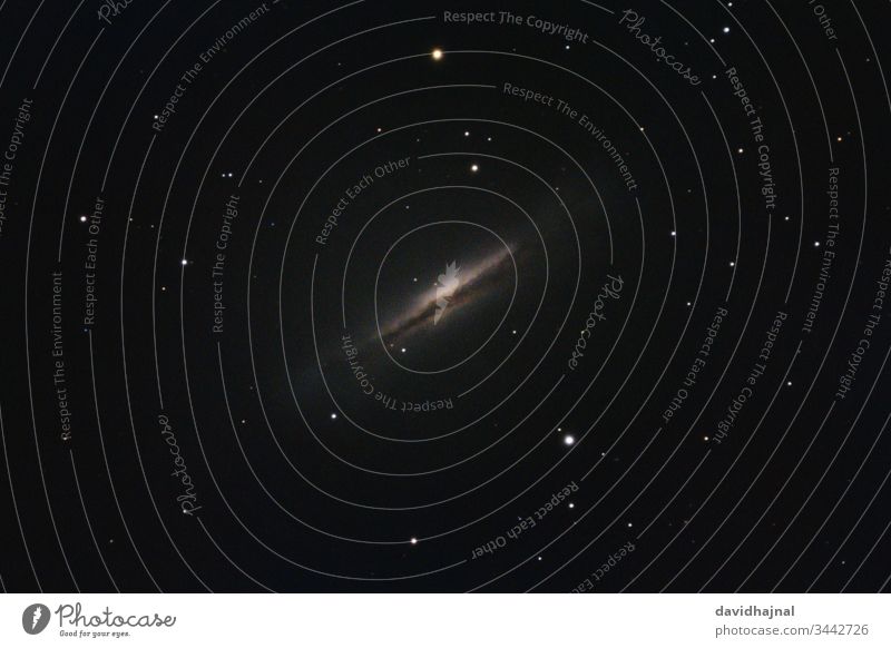 Die Hamburger Galaxie NGC 3628 im Sternbild Löwe von Mannheim aus fotografiert. Spirale Leo-Triolett M65 M66 M66 Gruppe Menschengruppe Hamburger-Galaxie