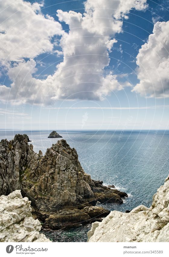 Erbse Ferien & Urlaub & Reisen Natur Landschaft Schönes Wetter Felsen Küste Bucht Riff Meer Klippe Fernweh Farbfoto Außenaufnahme Tag Kontrast Sonnenlicht