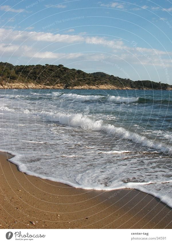 Plage Gigaro 2 Strand Frankreich Wellen Mittelmeer Bucht