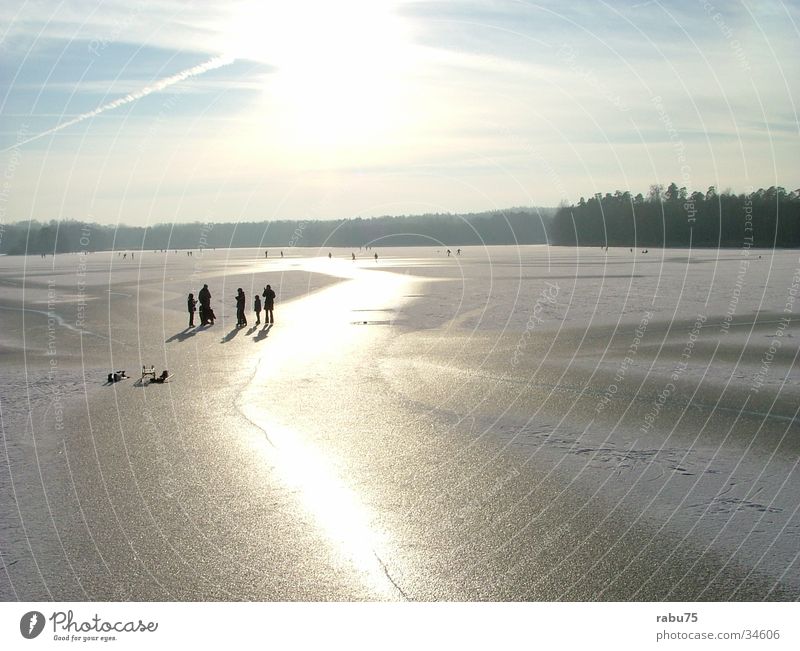 Moritzburg Mittelteich Jagdschloss Moritzburg Schlittschuhlaufen Teich Winter Eis