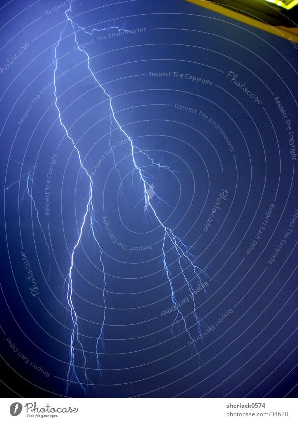 Der Blitz Nacht Blitze Donnern Langzeitbelichtung Unwetter Gewitter